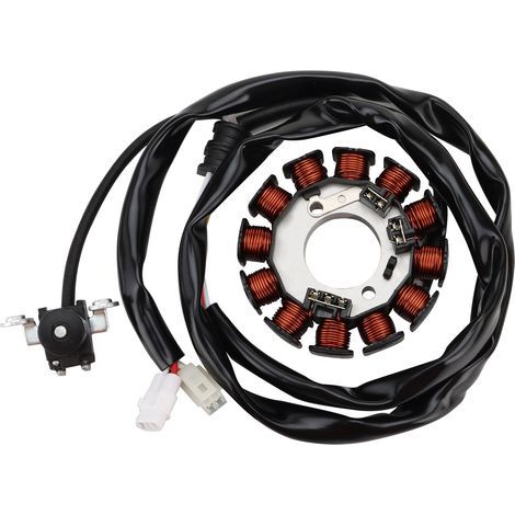 Compatible with the stator magneto coil of the Yamaha WR450F 2003-2006 off-road motorcycle, original part number 5TJ-81410. (1/4)
