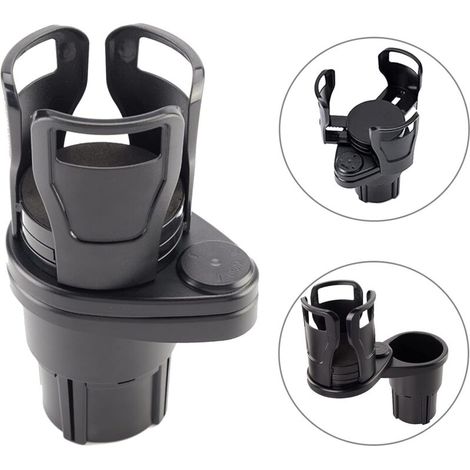 [JAMAIS UTILISÉ]Porte-gobelet de Voiture Rotatif à 360 Degrés, Porte-gobelet de Voiture 2 en 1, Bouche de Tasse Réglable, Utilisé pour Placer des Bouteilles d'eau, du Café