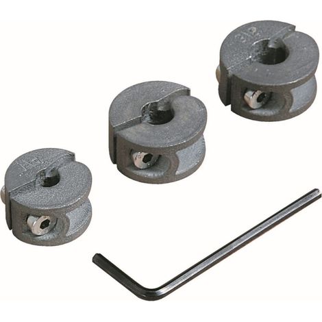 Wolfcraft Tiefenstopp 3-teilig Ø 6, 8, 10 mm Bits (1/3)