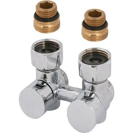Schlösser Armaturen ANSCHLUSSARM. DESIGN PLUS, ECKF 2R-SYS, NIPPEL, DN15, UE-MU3/4, CHROM