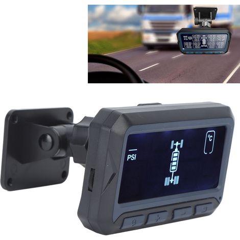 Système de surveillance de la pression des pneus sans fil à énergie solaire (TPMS) pour camping-car/camion à 6 roues de 3,3 pouces dispositif externe de surveillance de la pression des pneus du véhic (1/5)