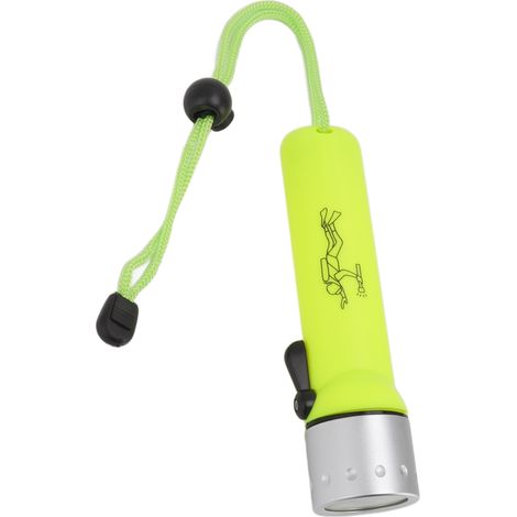 Lampe torche de plongée 3W jaune professionnelle avec interrupteur magnétique, étanche, LED haute luminosité, pour la plongée sous-marine. (1/5)