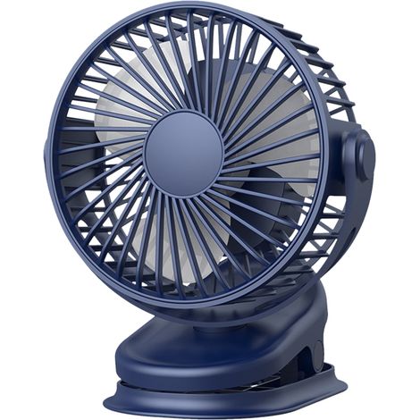Ventilador 3 en 1: se puede sujetar con pinza, colgar o colocar sobre una mesa, rotación de 360°, batería de 4000 mAh, 3 velocidades. Ideal para el hogar, el dormitorio o la oficina.