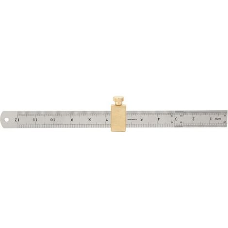 Bloc de positionnement de règle en acier Règle en acier bloc de positionnement ligne de travail du bois bricolage ruban) (1/4)