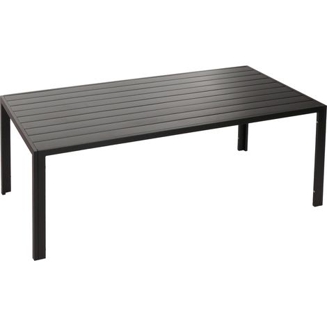 Tavolo da pranzo in alluminio HHG-603, giardino bistrot terrazza, resistente alle intemperie 180x80cm, antracite (1/5)