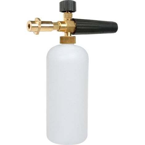 Lance À Mousse Pour Nettoyeur Haute Pression - Bouteille Savonneuse 1 L - Raccord Rapide 1/4 Pouces - Compatible 1000 PSI Min - Noir (1/5)