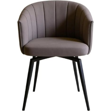 JONA - Chaise pieds en métal - Gris foncé (1/5)