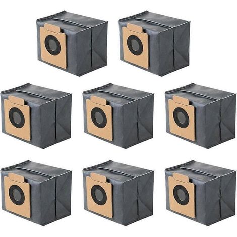 Pack of 8 dust bags for Eufy Clean X8 Pro robot vacuum cleaner with automatic emptying station - Replacement parts for cleaning - Dust bag - AquaForge (1/5)