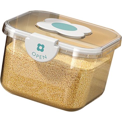 Boîte de conservation hermétique transparente pour riz, céréales et aliments, avec couvercle, pour la cuisine, 5 kg / 11,02 lb.