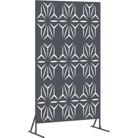 Paravent, gris anthracite, 100 x 50 x 180 cm, acier.