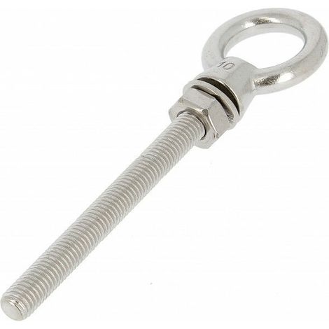 Piton A Oeil Fileté avec Ecrou M6X40 Inox A4 - Piton A Oeil Fileté avec Ecrou M6X40 Inox A4