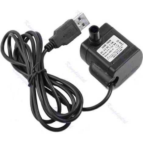 Pompe à eau submersible USB 3,5 V - 9 V CC 3 W pour aquarium, fontaine et bassin (1/5)
