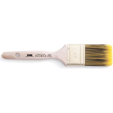 Pinceau de peinture avec virole en laiton, pinceau pour vernis à l'eau et solvants, idéal pour murs, bois, garde-corps, portails, virole 50 mm