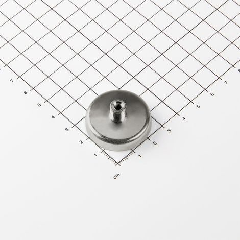 Magna-C Edelstahl Ferrit-Flachgreifer Ø32x7mm mit Gewindebuchse