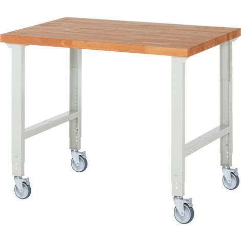 Rau Fahrbare Werkbank höhenverstellbar 7000-1, B1250xT900xH950-1000mm (1/4)