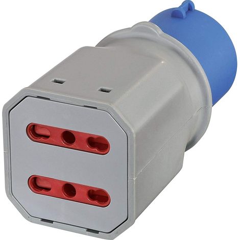 ADATTATORE IND. 16A 220 V- 2P BIPASSO  FIG.7 ELECTRALINE 3PMARK PZ 10,0