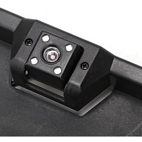 Cadre de Plaque d'Immatriculation Européen avec 12 LED, Capteur de Stationnement et Affichage Caméra de Recul pour Accessoires Auto (1/5)
