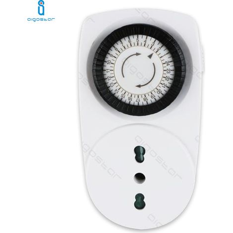 PRESA ELETTRICA TEMPORIZZATA CON TIMER ANALOGICO 24H 16A  MAX 3680W AIGOSTAR (1/4)
