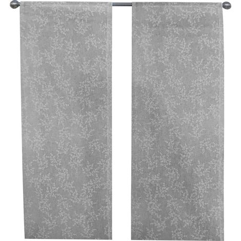 Rideaux Maison Fenêtres Portes Intérieur Paire 2 pièces Tissu semi-transparent Élégant Moderne Gris - 60x240 Cm (1/3)