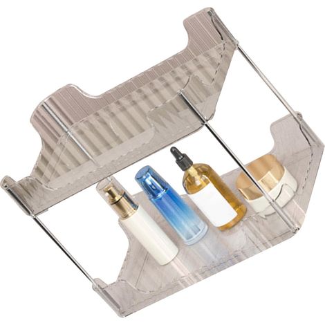 Étagère de rangement de bureau légère, multifonctionnelle, ou le bureau simple, double couche, et luxueuse, la salle de bain pour la maison (gris tr (1/5)