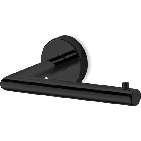 Inda - Porte-rouleau de toilette droit Gealuna en acier noir (1/2)