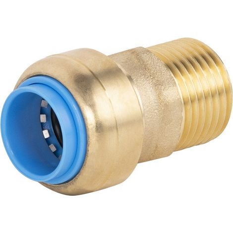 Gerader Stecker 20 x 27 mm Durchmesser 16 mm Messing QUICK PLOMBERIE