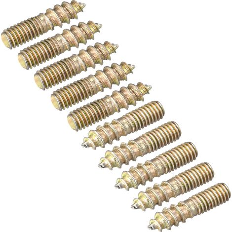 M4x16mm Vis Double Filetage Boulon 48pcs Double Extrémité Cheville pour Bois Meuble (1/5)