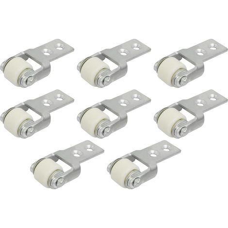 Juego de 8 ruedas para puertas correderas, guía de rodillos para puertas, rueda fija pequeña de alta resistencia, rueda guía de nailon, rueda guía para muebles, rueda guía para mesas de comedor