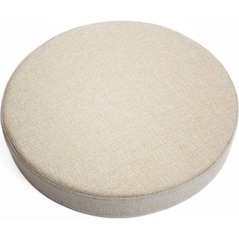 Coussin d'assise rond et confortable, garni de mousse à mémoire de forme, convenant aussi bien à une utilisation intérieure qu'extérieure. (1/5)