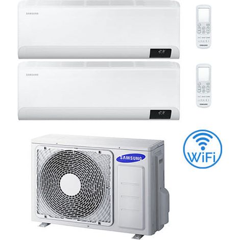 Climatizzatore Condizionatore Samsung CEBU R32 Wifi Dual Split Inverter 9000 + 9000 BTU con U.E. AJ040TXJ2KG/EU NOVITÁ Classe A+++/A++