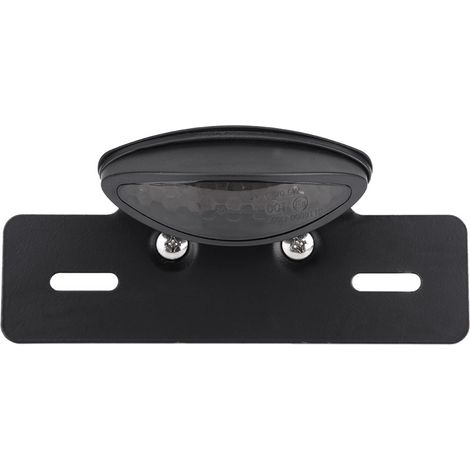 Getönte LED-Rückleuchte für Motorräder, mit Kennzeichen- und Bremslicht, im Café-Racer-Stil. (1/2)