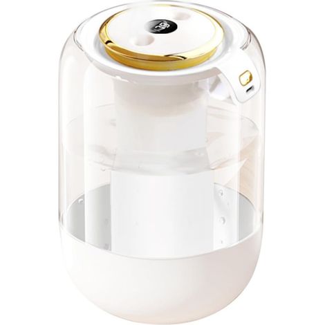 Humidificateur d'ambiance, 2 L, brume fraîche, silencieux, veilleuse de couleur chaude, humidificateurs pour la maison, la chambre de bébé et les plantes, remplissage facile par le haut. (1/4)