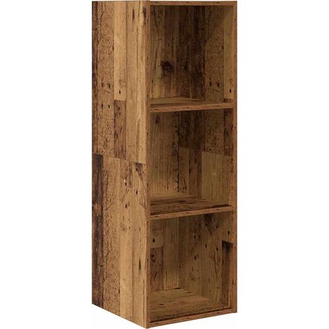 Maison Exclusive - Ensemble meuble TV Montage mural Bois Ancien 37 x 37 x 107 cm (1/5)