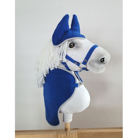 Conjunto de caballitos de juguete A4: Manta + Sombreros para moscas - Azul aciano (1/5)