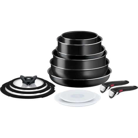 Juego de sartenes  tefal ingenio easy cook clean de 13 piezas.