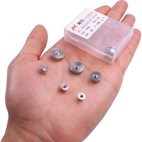 6 localisateurs de goupilles, acier inoxydable, diamètres 4 à 12 mm, pour assemblage bois précis (1/5)