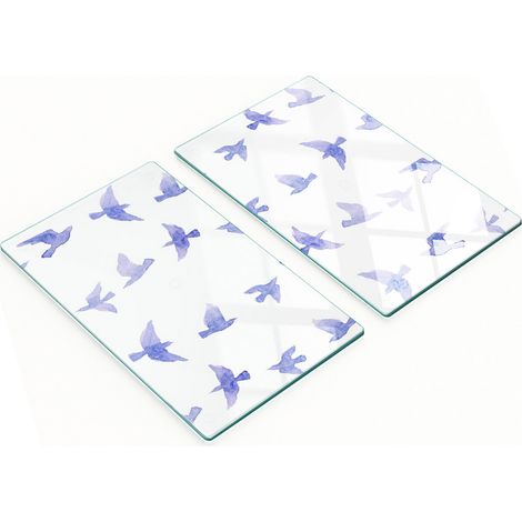 Dekorative Servierbretter aus Glas in Schwalbenform für Snacks, 2 x 30 x 52 cm (1/5)