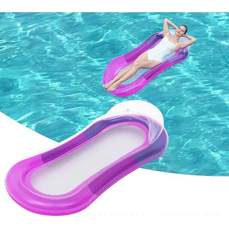 Hamac flottant gonflable pour la natation, la piscine, la plage, le canapé pour l'été, en extérieur, en mer, au lac pour adultes (1/5)