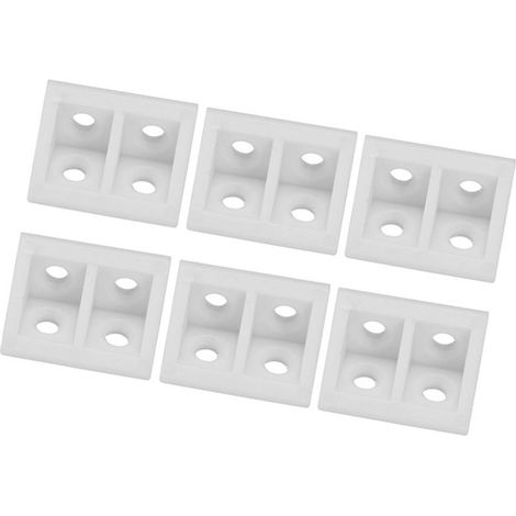 50 équerres de renfort d'angle droit en plastique pour meubles (1/5)