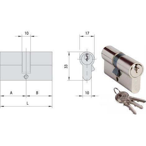 Cilindro de cerradura 59,0-26,5-32,5 Ka N0G300-06-0 Cisa
