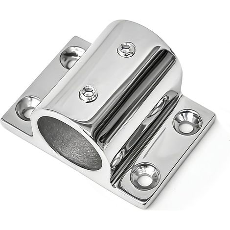 Accessoires pour mains courantes marines, tubes marins en acier inoxydable, bases rectangulaires, tuyaux marins, bases carrées, accessoires de pont (25 mm) (1/5)