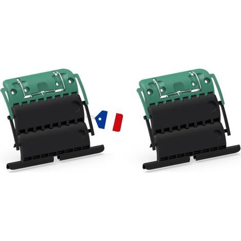 2 - Attache Verrou Volet Roulant - Fixation Tablier Rigide Anti-Soulèvement - Lame 8mm Tube ZF - Pour Volet Électrique Manuel - Vert Noir (1/5)