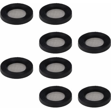 Packung mit 8 Edelstahl-Schlauchfilterdichtungen für Duschen, Waschmaschinen und Gartenschläuche (1/2") (1/5)