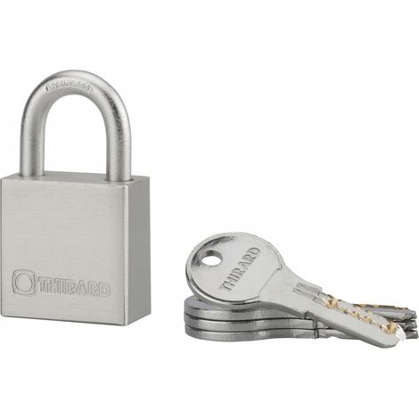 THIRARD - Cadenas à clé Rinox, inox, extérieur, anse inox, 40mm, 4 clés - THIRARD