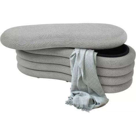 panca contenitore bellahome "goccia" grigio 106x43x42 cm (1/4)