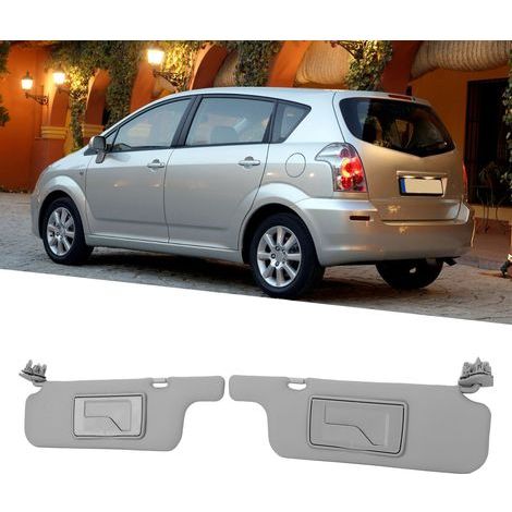 Paire de visières avec miroir ABS gris pour Toyota Corolla E120/E130 2001‑2007 conduite à gauche (1/5)