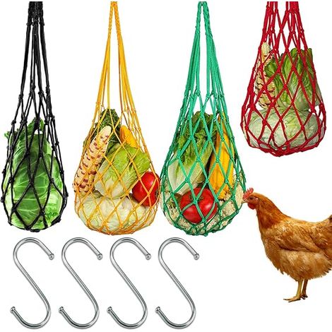 Chicken Feeder - Chicken Feeder - Nylon Chicken Feeder - Grains, Vegetables, and Poultry Treats (1/5)