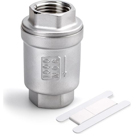 1 clapet anti - retour, 3/4 "BSP femelle acier inoxydable 304 vertical en ligne clapet à ressort, anti - retour (1/5)