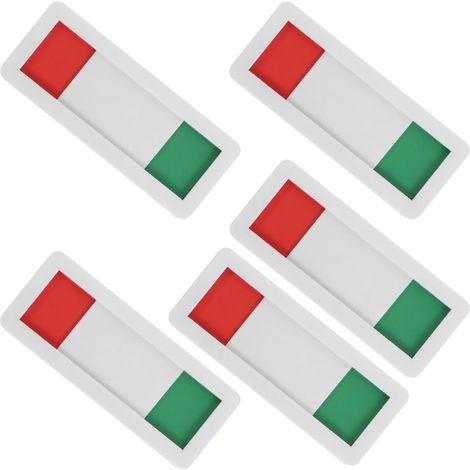 Panneau D'affichage Vacant/occupé en Acrylique Couvercle Coulissant Étanche pour Salle de Réunion et Bureau, Lot de 5 Panneaux Fonctionnels (1/5)