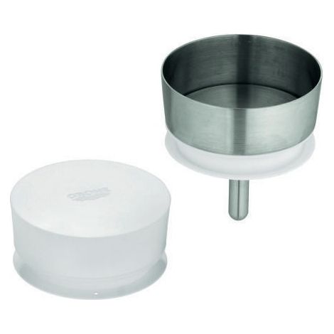 GROHE Blue 40636 juego de tapas 2 tapas de acero inoxidable / blanco